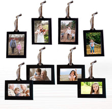 Load image into Gallery viewer, Family Tree Picture Frame Ornaments - 4 Vertical Hanging and 4 Horizontal Hanging Photo Frames - 1.5&quot; x 2.5&quot; Photo Opening