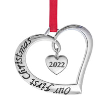 Load image into Gallery viewer, Our First Christmas Ornament 2022 - Our First Christmas Married Ornament 2022 - 1st Christmas Married Ornament 2022 - Mr Mrs Just Married Newlywed Wedding Ornament 2022 By Klikel