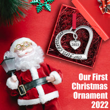 Load image into Gallery viewer, Our First Christmas Ornament 2022 - Our First Christmas Married Ornament 2022 - 1st Christmas Married Ornament 2022 - Mr Mrs Just Married Newlywed Wedding Ornament 2022 By Klikel