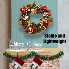 Load image into Gallery viewer, Stocking Holder Set of 2 - Marry Christmas Reindeer Stocking Hanger for Mantel - Shiny Silver Metal Deer Marry Christmas Stocking Holder for Fireplace Mantle - Heavy Stocking Holder for Mantle