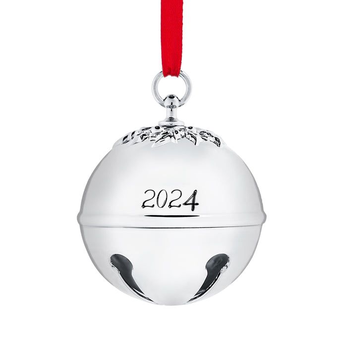 Klikel Christmas Bell Ornament 2024 - Sleigh Bell Christmas Ornament 2024 - Christmas Holy Ball 2024 Ornament - Bell Ornament for Christmas Tree - Sleigh Bell Engraved 2024- 9th Annual Edition