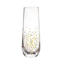 Load image into Gallery viewer, Goldosa Stemless Champagne Flute Glasses with Gold Luster – Mimosa Glasses Set of 4 – 9oz