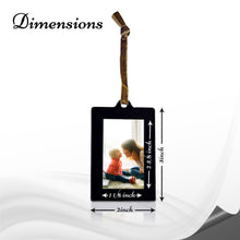 Load image into Gallery viewer, Hanging Picture Frame Ornaments - Set of 8 2x3 Black Hanging Photo Frame