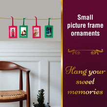 Load image into Gallery viewer, Picture Frames Ornament - Red Small Hanging Picture Frames - Photo Ornaments for Tree - Set of 8