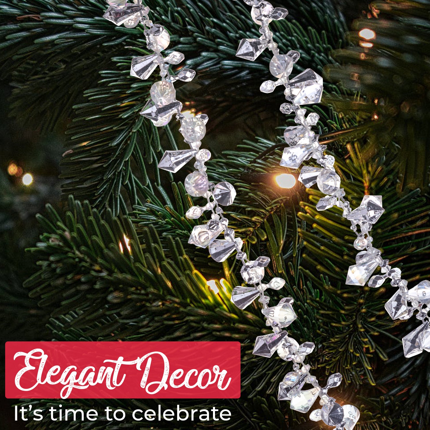 Elegant Double Draped Garland for Christmas Tree