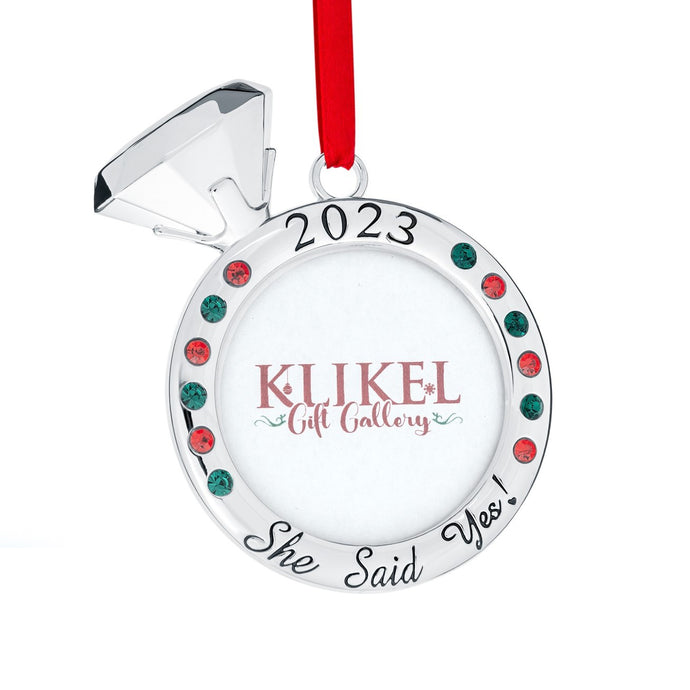 Klikel Hanging Picture Frame Ornaments - Set of 8 2x3 Black Hanging Ph